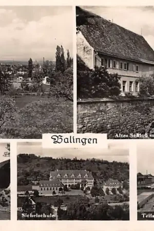 Najlepsza cena Duitsland Balingen Totalansicht Lochenheim Siebelschule Luft u. Schwimmbad Altes Schloss mit Wasserturm Deutschland Europa HC31953