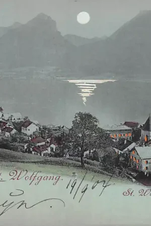 Oostenrijk St. Wolfgang und der See 1904 Ingekleurde raampjes Austria Österreich Europa HC31907 Darmowa dostawa