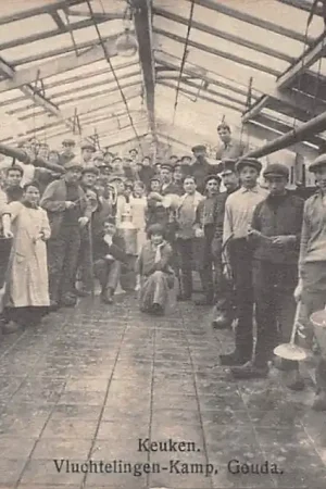 Nowość Gouda Vluchtelingen-Kamp der Belgen Keuken Graaf Florisweg 1914-1918 WO1 België HC31855