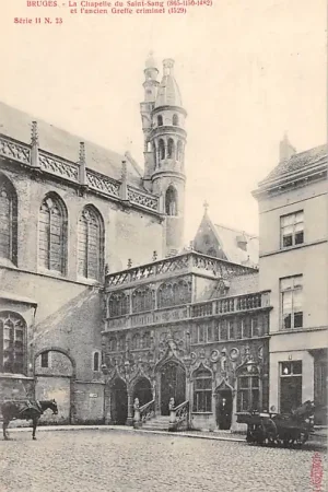 Zwrot pieniędzy België Brugge Bruges La Chapelle du Saint-Sang et l'ancien Greffe criminel Europa HC31624