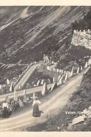 Noorwegen Veien Mellem Geiranger og Djupvasshytta Fotokaart 1928 Norge Norway Europa HC31398 Wyprzedaż