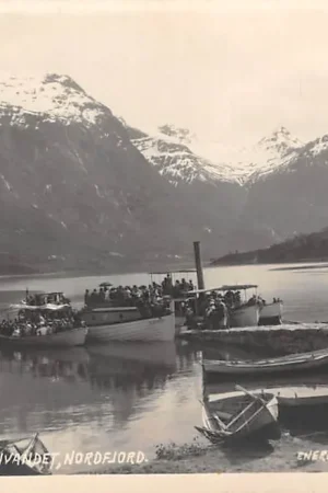 Noorwegen Fra Oldenvandet Nordfjord Schepen Scheepvaart Fotokaart 1928 Norge Norway Europa HC31391 Darmowa dostawa