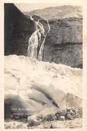 Noorwegen Briksdalsbreaen Gletscher 1928 Fotokaart Norge Norway Europa HC31370 Autentyczny