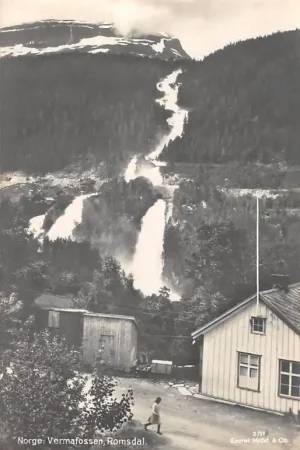 Noorwegen Vermafossen Romsdag Fotokaart 1928 Norge Norway Europa HC31366 Darmowa dostawa