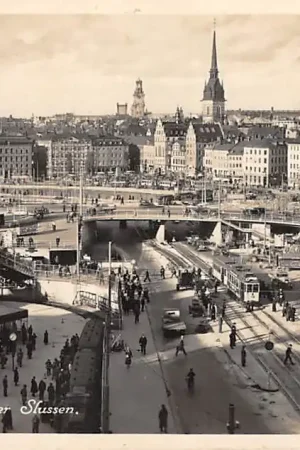 Tylko dziś Zweden Stockholm Utsikt over Slussen Trams Sverige Sweden Europa HC31362