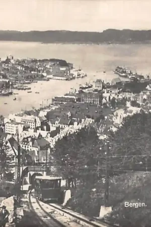 Noorwegen Bergen Flobanen Treinen Spoorwegen Fotokaart 1928 Norge Norway Europa HC31326 Zamów teraz