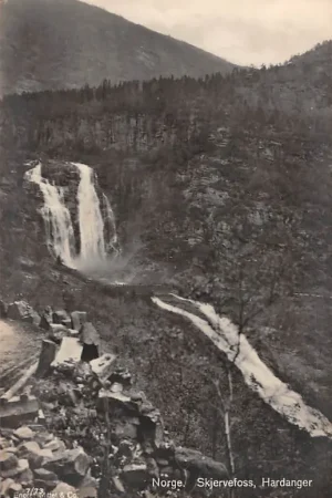 Noorwegen Skjervefoss Hardanger Waterval Fotokaart 1928 Norge Norway Europa HC31309 Najlepsza cena