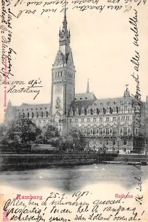 Bezpieczna płatność Duitsland Hamburg Rathaus 1901 Deutschland Europa HC30383