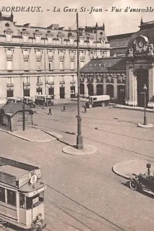 Oferta limitowana Frankrijk Bordeaux La Gare St-Jean Vue d'ensemble Tram en auto Station France Europa HC30247