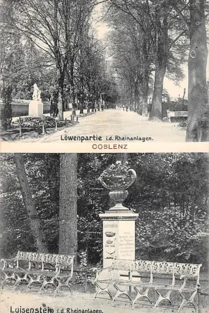 Bezpieczna płatność Duitsland Koblenz Coblenz Lowenpartie i.d. Rheinanlagen Luisenstein i.d. Rheinanlagen 1910 Deutschland Europa HC29769