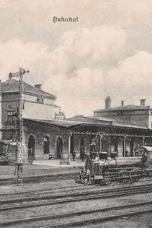 Zamów teraz Duitsland België Herbesthal Bahnhof Douane Station met stoomtrein Spoorwegen Deutschland Europa Reclame Zeepfabriek De Klok Heerde HC29415