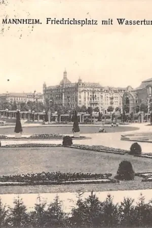 Duitsland Mannheim Friedrichsplatz mit Wasserturm Watertoren 1907 Deutschland Europa HC29272 Oryginalny