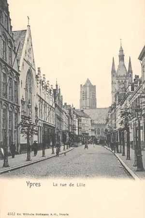 België Ieper Rijsselstraat Ypres La rue de Lille 1900 Europa HC27795 Oferta limitowana