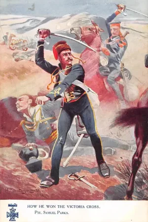 Engeland How he won the Victoria Cross Pie. Samuel Parks Militair Illustrator H. Montagu Love 1905 England Europa HC27360 Rabat