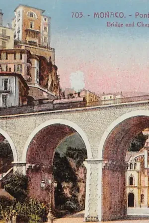 Frankrijk Monaco Pont et Chapelle Ste-Devote Stoomtrein Spoorwegen France Europa HC26990 Bezpieczna płatność