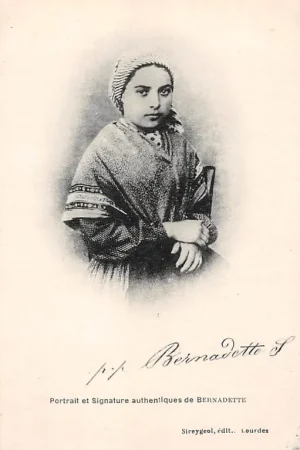 Frankrijk Lourdes Portrait et Signature authentiques de Bernadette France Europa HC25967 Promocja