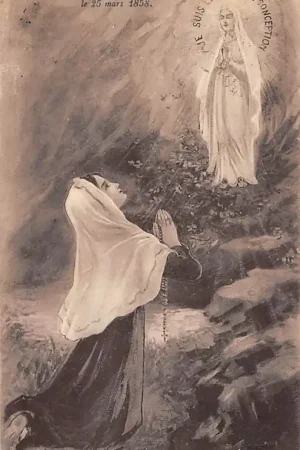 Ostatnia szansa Frankrijk Lourdes La Vie de Bernadette - L'Apparition de l'Immaculee Conception 1925 France Europa HC25965