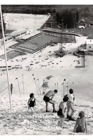 Oferta limitowana Duitsland Hirschau\\/Opf Sommerski paradies Monte Kaolino Skiën Schaatsen IJsbaan Deutschland Europa Fotokaart HC25712