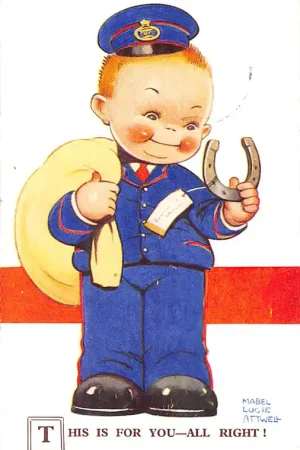 Fantasie Vintage This is for you-all right Illustrator Mabel Lucie Attwell 1934 Engeland England Europa HC25172 Promocja