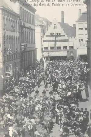 Rabat België Brugge Bruges Cortege du Pas de l\\u2019Arbre d\\u2019or (1468) Groupe des Gens du Peuple et de Bourgeois Europa HC25130