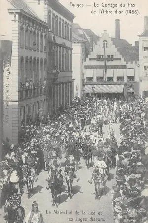 Wyprzedaż België Brugge Bruges Cortege du Pas de l\\u2019Arbre d\\u2019or (1468) Le Marechal de la lice et les Juges diseurs Europa HC25128