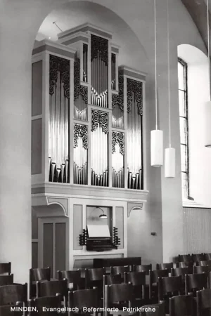 Wysoka jakość Duitsland Minden Evangelisch Reformierte Petrikirche Flentrop Orgel Dispositie 1973 Deutschland Europa HC24701