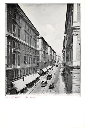 Italië Genova Via Roma Trams Italia Europa 1900 HC24466 Promocja