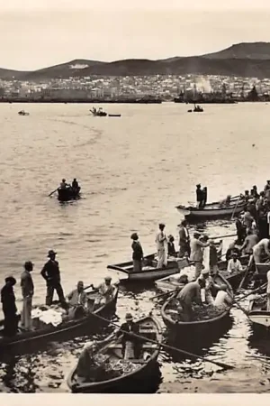 Szybka dostawa Canarische Eilanden Las Palmas Fotokaart jaren 30 Parlevinkers bij zeeschip Spanje Espa\\u00f1a Afrika Europa HC24455