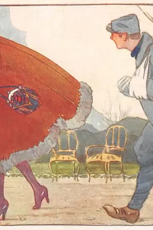 Wysoka jakość Frankrijk WO1 1914-1918 La journee du Poilu Convalescene a Paris Militair Illustrator Paul Chambry France Europa HC24306