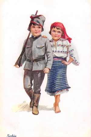 Niska cena Servië Engeland A Vivian Mansell vintage postcard Militair Serbia England Fantasie Europa HC23665