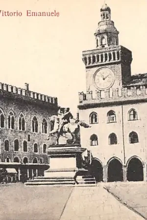 Premium Italië Bologna Piazza Vittorio Emanuele Tram 1921 Italia Europa HC23766