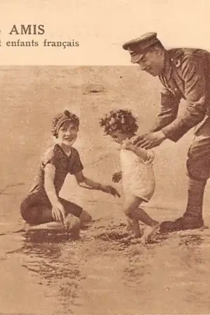 Oferta limitowana Frankrijk WO1 1914-1918 Les bon amis Tommy Brittanique et enfants Francais Militair Engeland Europa HC23547