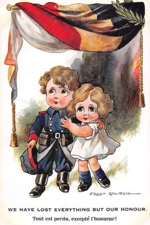 Oferta limitowana Engeland Frankrijk WO1 1914-1918 We have lost everything but our honour Illustrator Fred Spurgin England France Europa HC23418