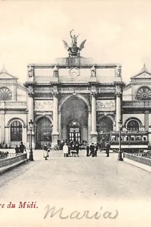 Najlepsza cena België Brussel Bruxelles La gare du Midi Station Spoorwegen 1906 Europa HC22429