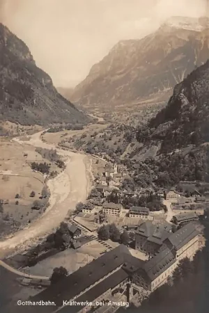 Zwitserland Gotthardbahn Kraftwerke bei Amstag Spoorwegen Schweiz Suisse Switzerland Europa HC22380 Zwrot pieniędzy