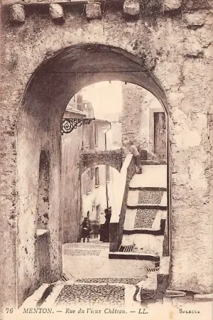 Frankrijk Menton Rue du Vieux Chateau 1928 France Europa HC21274 Najlepsza cena