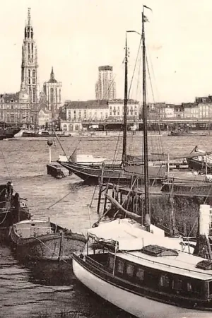 België Antwerpen De Haven met binnenvaart schepen Scheepvaart Europa HC21259 Niska cena