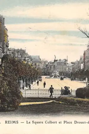 Premium Frankrijk Reims Le Square Colbert et Place Drouet-d'Erlon 1911 France Europa HC21159