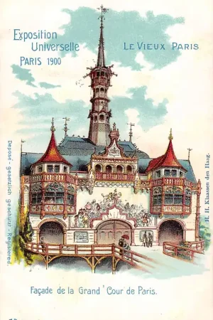 Zwrot pieniędzy Frankrijk Paris Exposition Universelle 1900 Le Vieu Paris Dacade de la Grand Cour de Paris France Europa HC21135