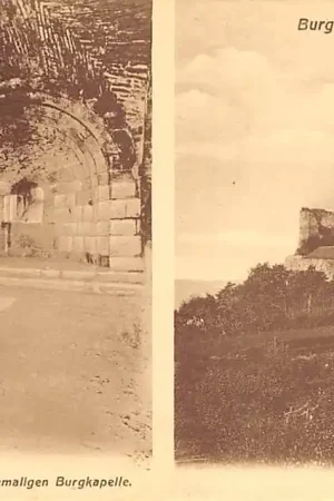 Premium Duitsland Nideggen Burg Inneres der ehemaligen Burgkapelle 1908 Rureifel Deutschland Europa HC21115