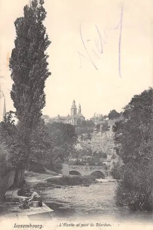 Wyprzedaż Luxemburg L'Alzette et 'pont du Strierchen 1906 Luxembourg Europa HC21080