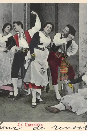 Wysoka jakość Italië Sorrento La Tarantella 1901 Italië Europa HC21069