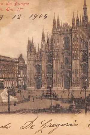 Italië Milano Piazza del Duomo e Mon. a Vitt Em. II 1904 Italia Europa HC21058 Bezpieczna płatność