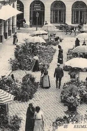 Tylko dziś Frankrijk Reims Marche aux Fleurs Bloemen markt 1912 France Europa HC21028