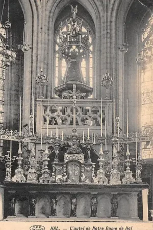 Oryginalny België Halle Hal L'autel de Notre Dame de Hal 1913 Europa HC20814