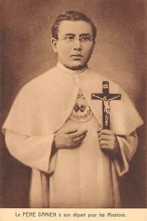 Zamów teraz R.K. Kerk België Le Pere Damien a son depart pour les Missions Pater Damiaan Europa HC20812
