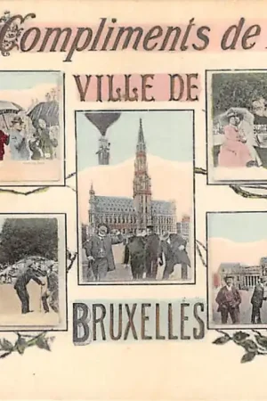 België Brussel Meilleurs Compliuments de la Joyeuse Ville de Bruxelles Europa HC20782 Autentyczny