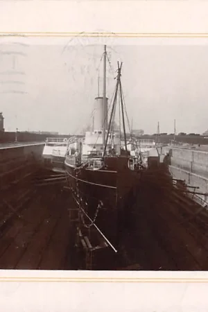 Szybka dostawa België Antwerpen Anvers Cale Seche Schip in dok 1911 Scheepvaart Schepen Europa HC20678