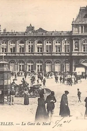 België Brussel Bruxelles La gare du Nord Paardentrams 1904 Station Spoorwegen Tram Europa HC20642 Zwrot pieniędzy