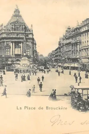België Brussel Bruxelles La Place de Brouckere Paardentram Tram Europa HC20638 Tani